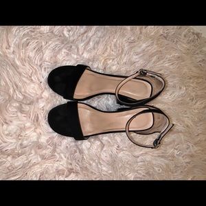 Black thick heeled  high heels